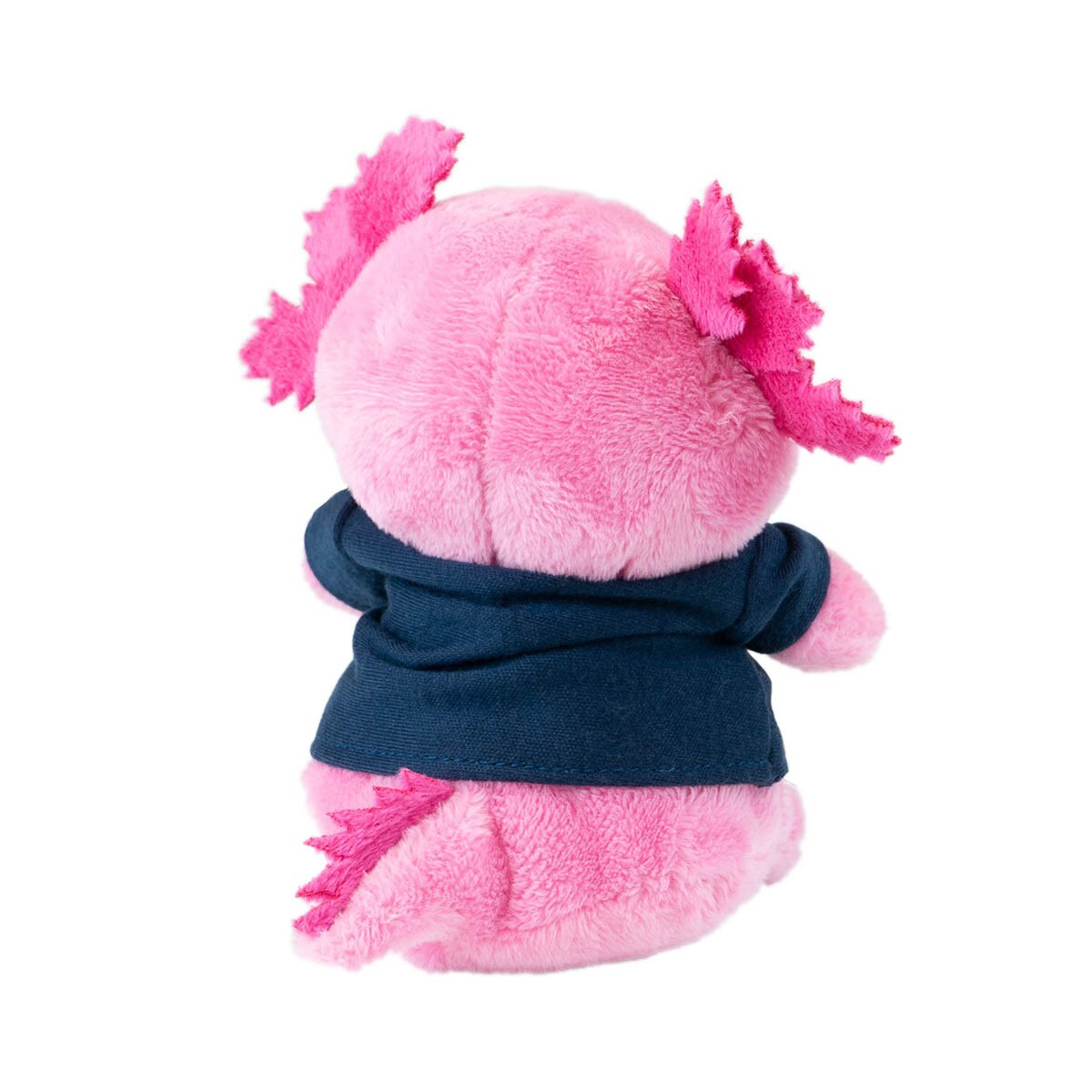 Small plush axolotyl wearing Utah State Aggies t-shirt